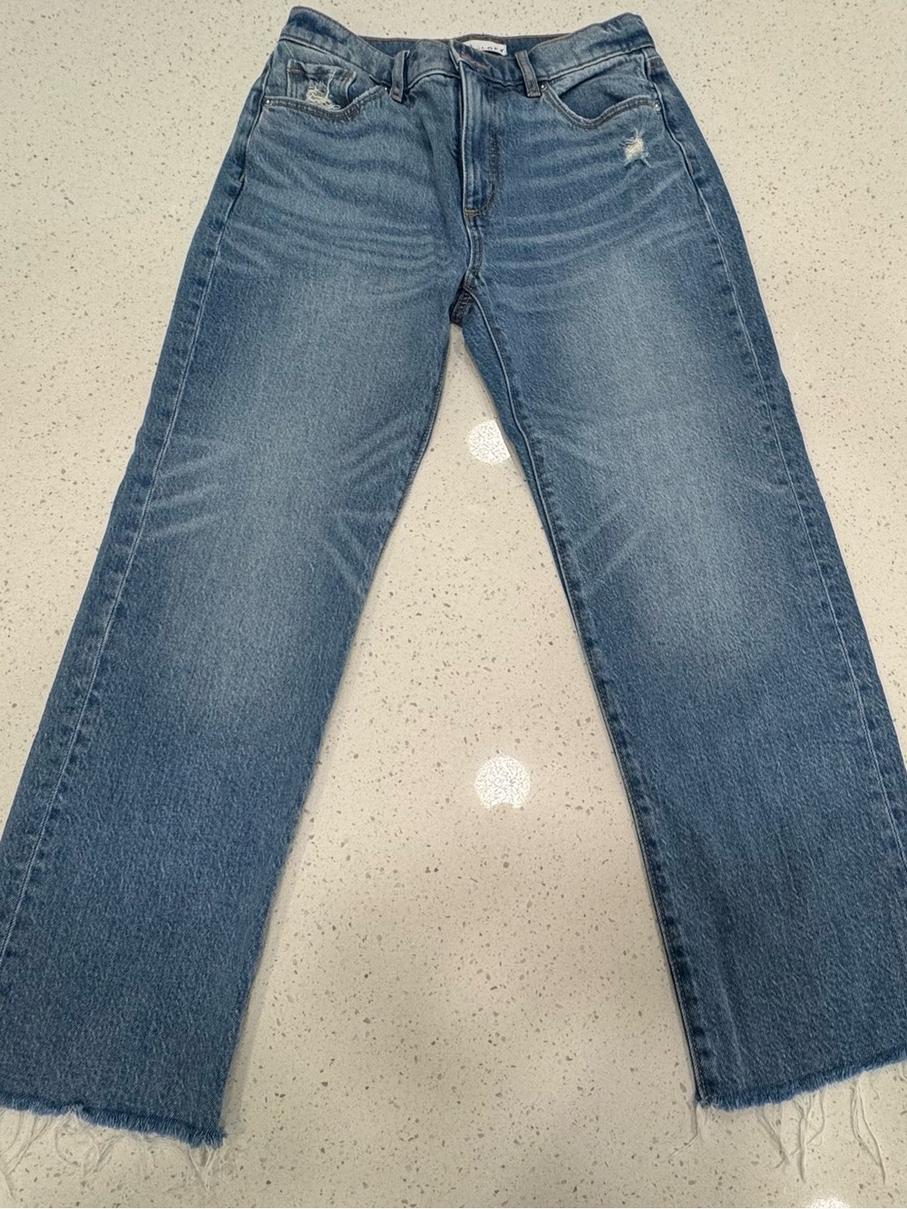 LOFT Made & Loved Fresh Cut High Rise Straight Jeans Distressed